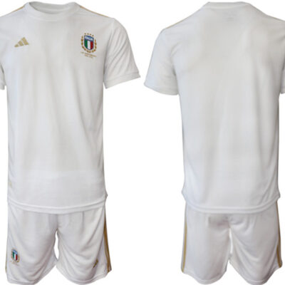 Italy Custom 2023/24 White Away Soccer Jersey Suit