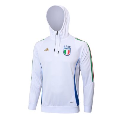Alternative view of Italy Hooded Tracksuit Sweatshirt 2024 2025 White