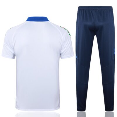 Italy Polo + Pants Training Tracksuit 2024 2025 White - Image 4