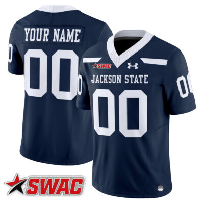 Jackson State Tigers 2025 Vapor Limited Custom Jersey - Navy