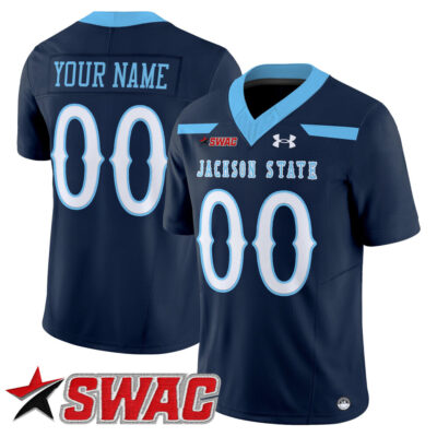 Jackson State Tigers 2025 Vapor Limited Custom Jersey - Navy