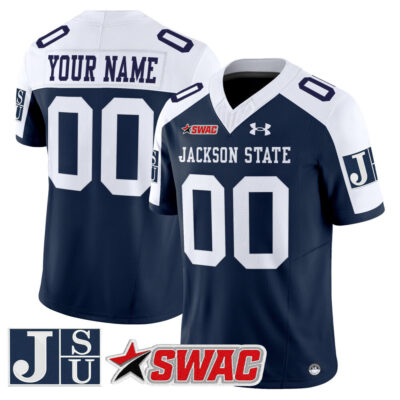 Jackson State Tigers 2025 Vapor Limited Custom Jersey - Navy Alternate