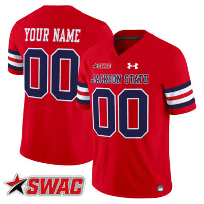 Jackson State Tigers 2025 Vapor Limited Custom Jersey - Red