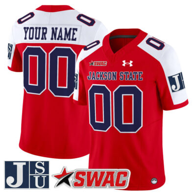 Jackson State Tigers 2025 Vapor Limited Custom Jersey - Red Alternate