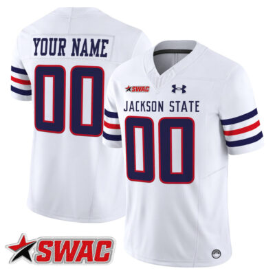 Jackson State Tigers 2025 Vapor Limited Custom Jersey - White