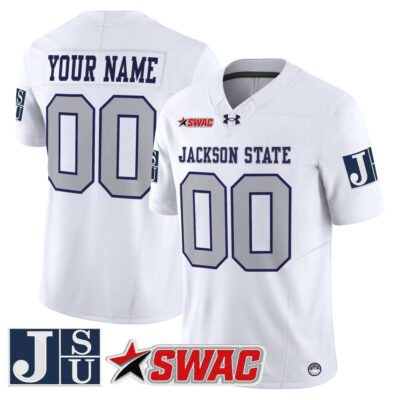 Jackson State Tigers 2025 Vapor Limited Custom Jersey - White Limited