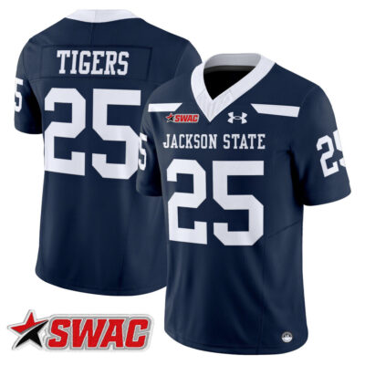 Jackson State Tigers 2025 Vapor Limited Jersey - Navy #25 Tigers