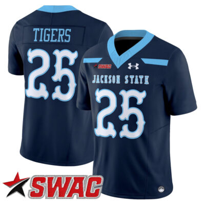 Jackson State Tigers 2025 Vapor Limited Jersey - Navy #25 Tigers
