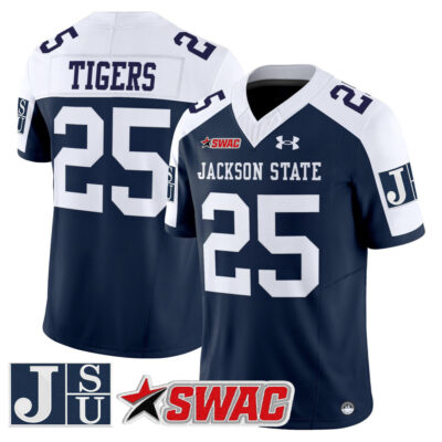 Jackson State Tigers 2025 Vapor Limited Jersey - Navy Alternate #25 Tigers