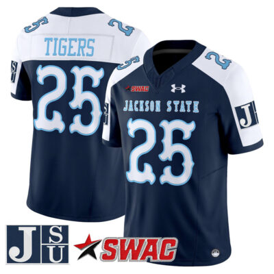 Jackson State Tigers 2025 Vapor Limited Jersey - Navy Alternate #25 Tigers