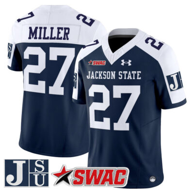 Jackson State Tigers 2025 Vapor Limited Jersey - Navy Alternate Ahmad Miller