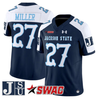 Jackson State Tigers 2025 Vapor Limited Jersey - Navy Alternate Ahmad Miller