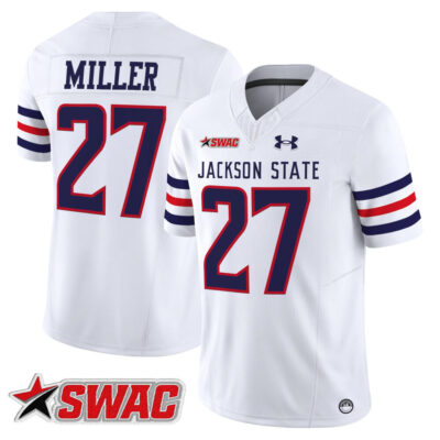 Jackson State Tigers 2025 Vapor Limited Jersey - White Ahmad Miller