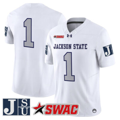 Jackson State Tigers 2025 Vapor Limited Jersey - White Limited #1 Team