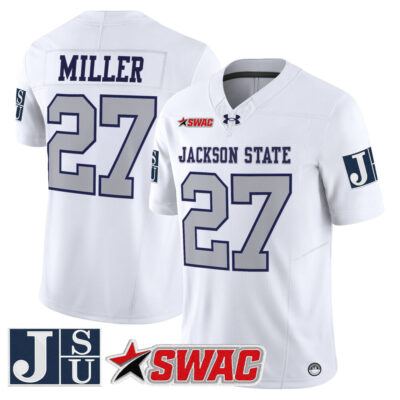 Jackson State Tigers 2025 Vapor Limited Jersey - White Limited Ahmad Miller