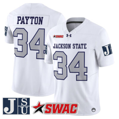 Jackson State Tigers 2025 Vapor Limited Jersey - White Limited Walter Payton