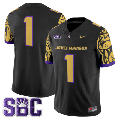James Madison Dukes 2025 Vapor Limited Jersey - Black #1 Team