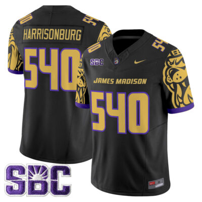 James Madison Dukes 2025 Vapor Limited Jersey - Black Harrisonburg 540