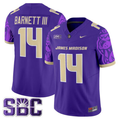 James Madison Dukes 2025 Vapor Limited Jersey - Purple Alonza Barnett III