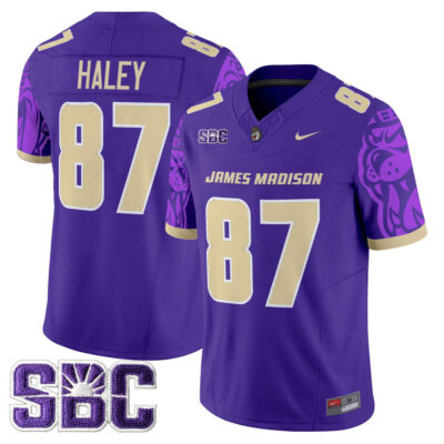 James Madison Dukes 2025 Vapor Limited Jersey - Purple Charles Haley