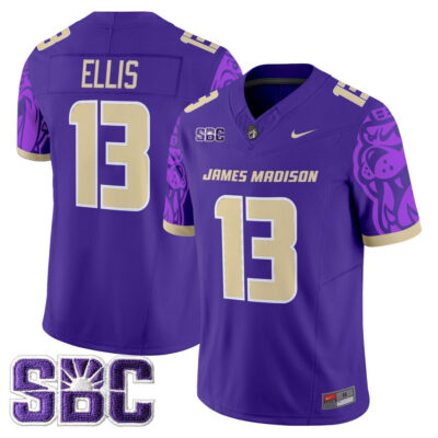 James Madison Dukes 2025 Vapor Limited Jersey - Purple Landon Ellis