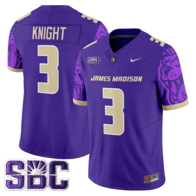 James Madison Dukes 2025 Vapor Limited Jersey - Purple Wayne Knight