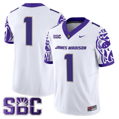 James Madison Dukes 2025 Vapor Limited Jersey - White #1 Team
