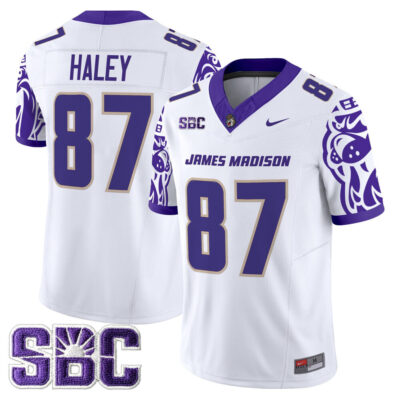 James Madison Dukes 2025 Vapor Limited Jersey - White Charles Haley
