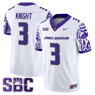 James Madison Dukes 2025 Vapor Limited Jersey - White Wayne Knight