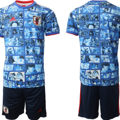 Japan Blank Blue Home Soccer Jersey Suit