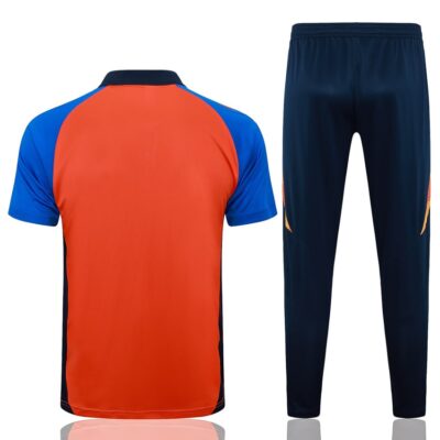 Juventus Polo + Pants 2024 2025 Orange Training Tracksuit - Image 4