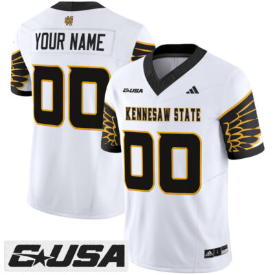 Kennesaw State Owls 2025 Vapor Limited Custom Jersey - White