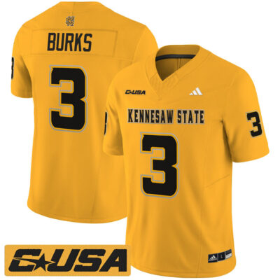 Kennesaw State Owls 2025 Vapor Limited Jersey - Gold Chandler Burks