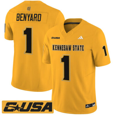 Kennesaw State Owls 2025 Vapor Limited Jersey - Gold Gabriel Benyard