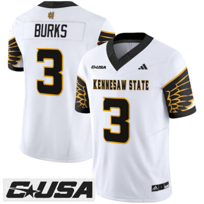 Kennesaw State Owls 2025 Vapor Limited Jersey - White Chandler Burks