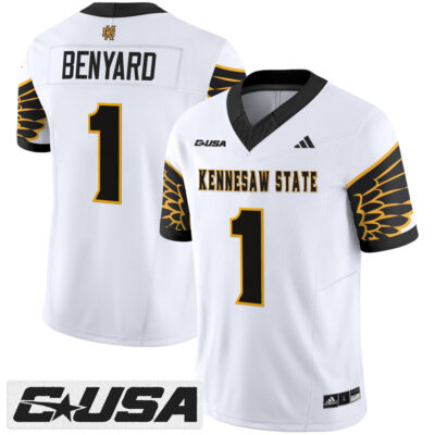 Kennesaw State Owls 2025 Vapor Limited Jersey - White Gabriel Benyard