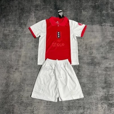 Kids' Kit Soccer Jersey Suit Ajax 120 Anos 25/26 - Red and White