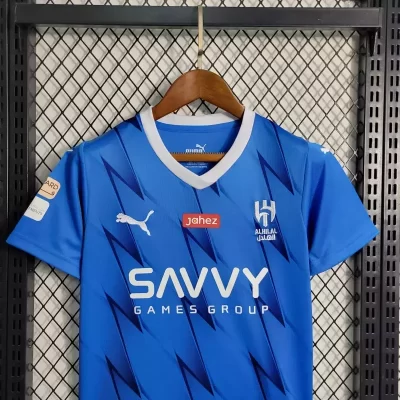 Alternative view of Kids' Kit Soccer Jersey Suit Al-Hilal I 23/24 - Blue