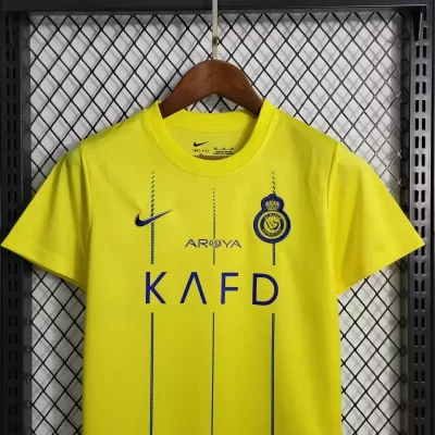 Alternative view of Kids' Kit Soccer Jersey Suit Al-Nassr I 23/24 - Yellow