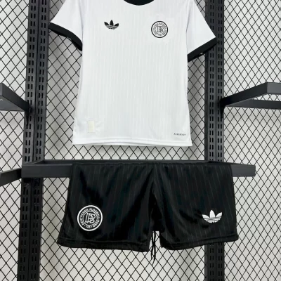 Kids' Kit Soccer Jersey Suit Alemanha Edicao 125 Anos 2025/26 - White and Black - Image 3