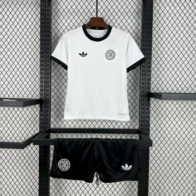 Kids' Kit Soccer Jersey Suit Alemanha Edicao 125 Anos 2025/26 - White and Black