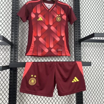Kids' Kit Soccer Jersey Suit Alemanha Feminino II 2025/26 - Red - Image 3
