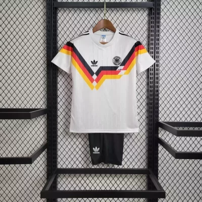 Kids' Kit Soccer Jersey Suit Alemanha I 1992 - White