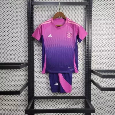 Kids' Kit Soccer Jersey Suit Alemanha II 2024/25 - Pink and Blue