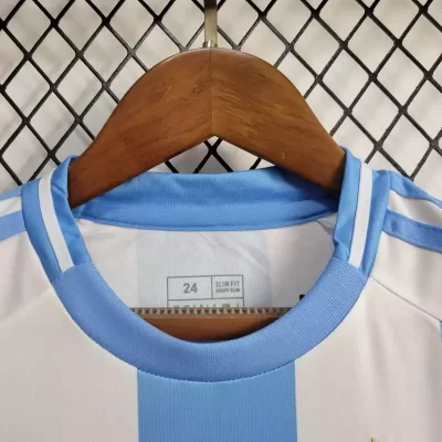 Kids' Kit Soccer Jersey Suit Argentina I 2024/25 - White and Blue - Image 3