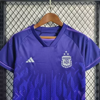 Alternative view of Kids' Kit Soccer Jersey Suit Argentina II 2022/23 - Purple