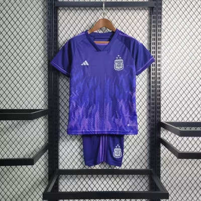 Kids' Kit Soccer Jersey Suit Argentina II 2022/23 - Purple