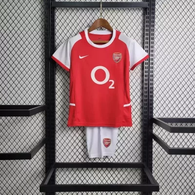Kids' Kit Soccer Jersey Suit Arsenal I 03/04 - Red and White