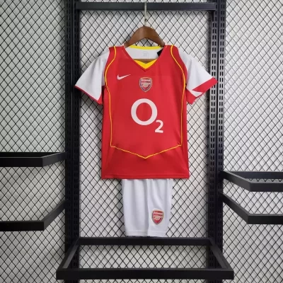 Kids' Kit Soccer Jersey Suit Arsenal I 04/05 - Red and White