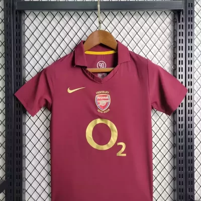 Alternative view of Kids' Kit Soccer Jersey Suit Arsenal I 05/06 - Bordeaux and White